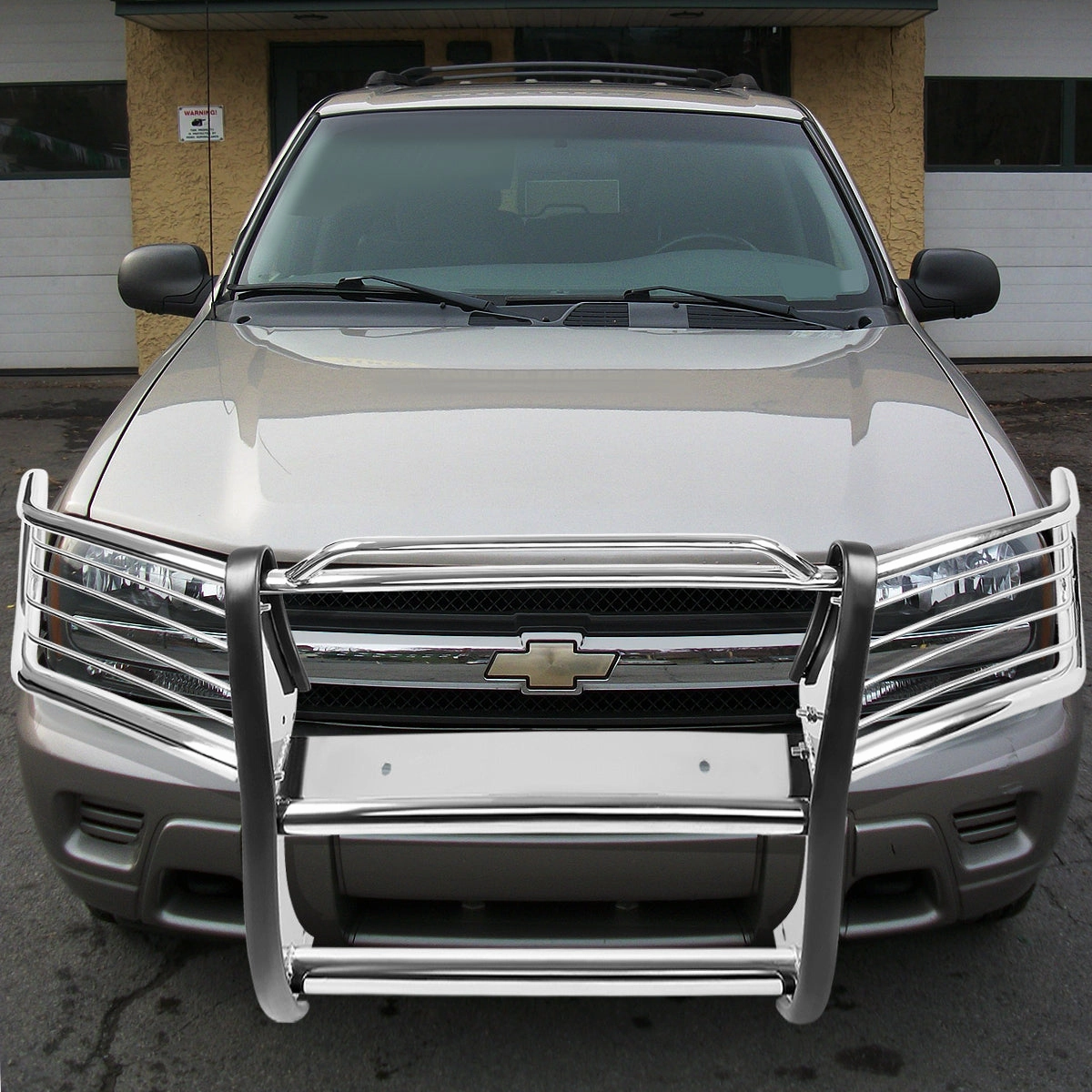 02-09 Chevy Trailblazer EXT Brush Grille Guard - Steel - Stainless Steel