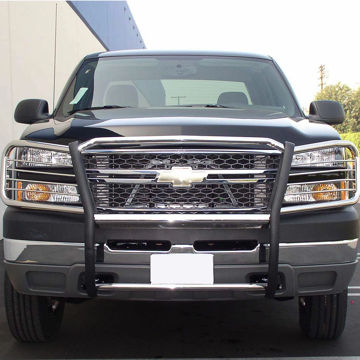 03-07 Chevy Silverado 2500HD 3500 Classic Brush Grille Guard - Stainless Steel