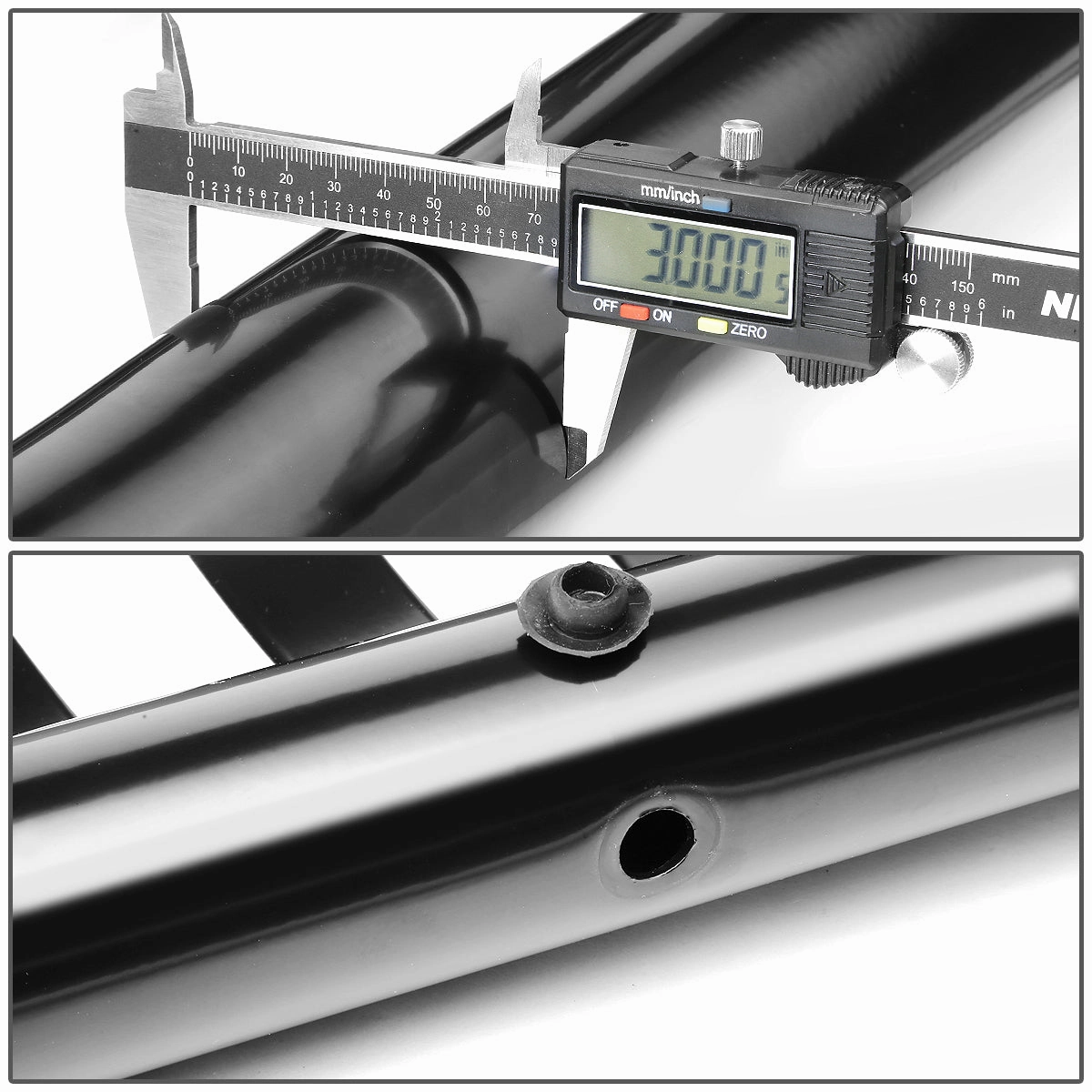 03-08 Honda Pilot 06-14 Honda Ridgeline Bull Bar w/Skid Plate - Stainless Steel - Black