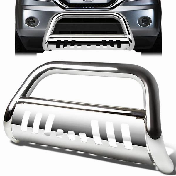 03-08 Honda Pilot 06-14 Honda Ridgeline Bull Bar w/Skid Plate - Stainless Steel