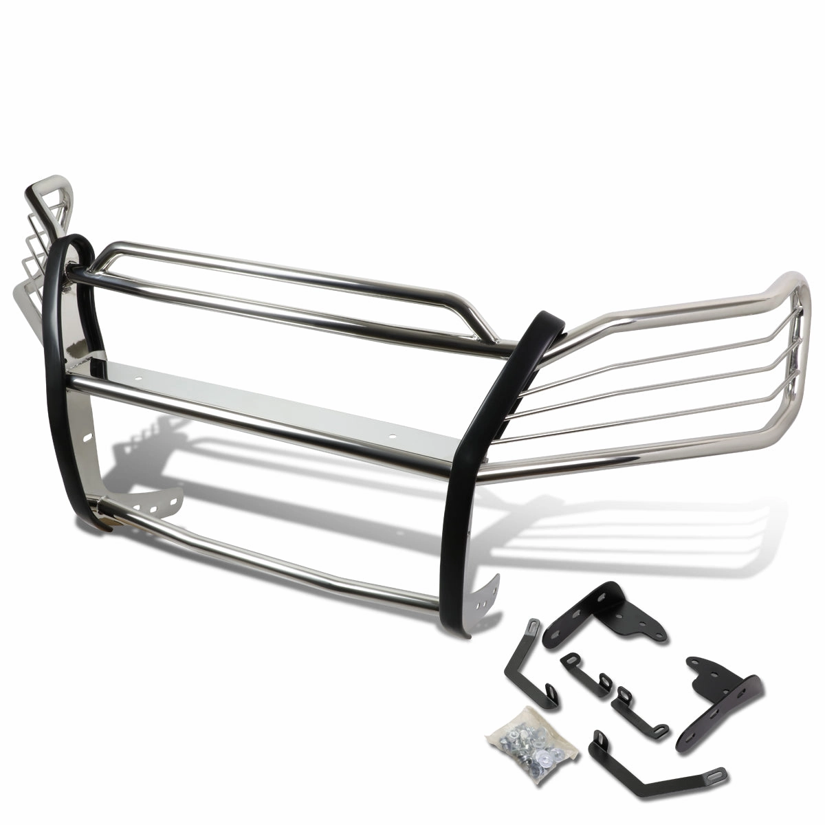 03-08 Honda Pilot Brush Grille Guard - Stainless Steel