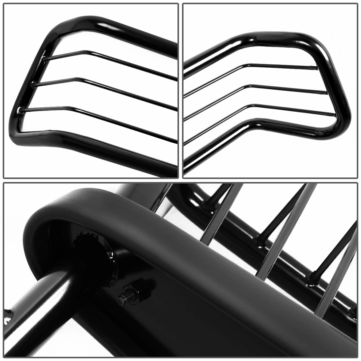 03-08 Honda Pilot Brush Grille Guard - Steel - Black