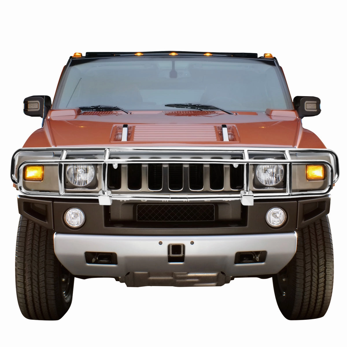 03-09 Hummer H2 Factory Style Brush Grille Guard - Stainless Steel