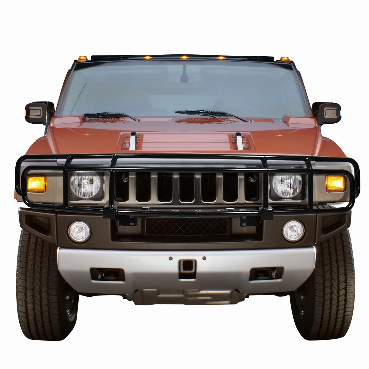 03-09 Hummer H2 Factory Style Brush Grille Guard - Steel - Black