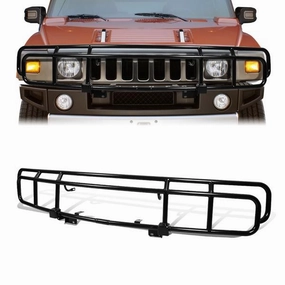 03-09 Hummer H2 Factory Style Brush Grille Guard - Steel - Black