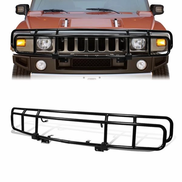 03-09 Hummer H2 Factory Style Brush Grille Guard - Steel - Black