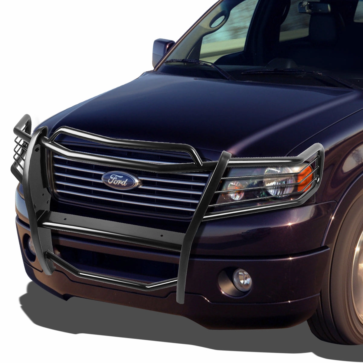 04-08 Ford F150 Brush Grille Guard - Steel - Black