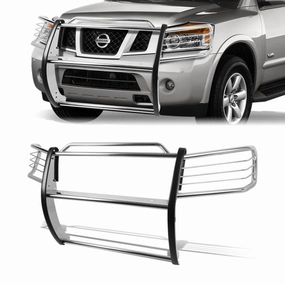04-15 Nissan Titan Armada Brush Grille Guard - Stainless Steel