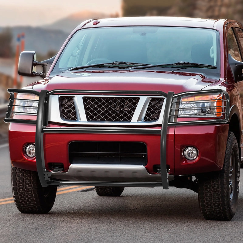 04-15 Nissan Titan Armada Brush Grille Guard - Steel - Black