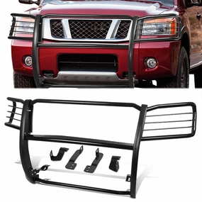 04-15 Nissan Titan Armada Brush Grille Guard - Steel - Black