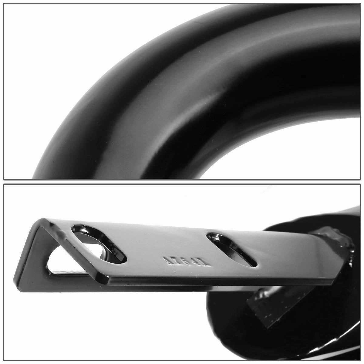 04-15 Nissan Titan Armada Bull Bar w/Skid Plate - Stainless Steel - Black