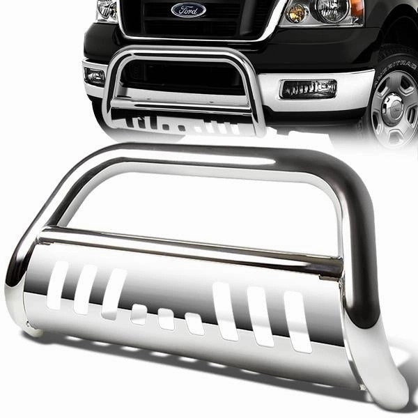 04-16 Ford F150 06-08 Lincoln Mark LT Bull Bar w/Skid Plate - Stainless Steel