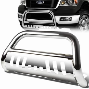 04-16 Ford F150 06-08 Lincoln Mark LT Bull Bar w/Skid Plate - Stainless Steel