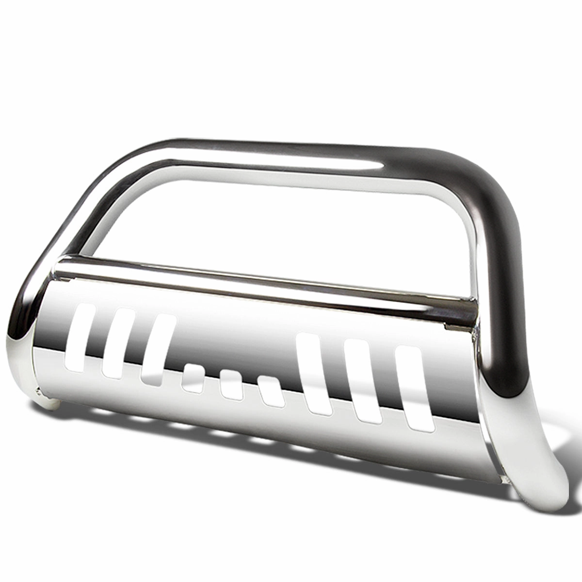 05-07 Ford F250 F350 F450 F550 Super Duty Bull Bar w/Skid Plate - Stainless Steel