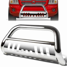 05-10 Dodge Dakota Bull Bar w/Skid Plate - Stainless Steel