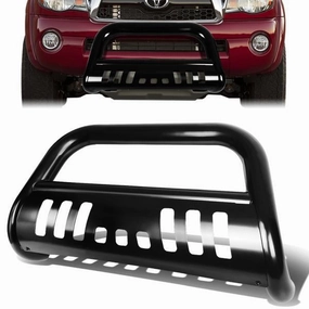 05-15 Toyota Tacoma Bull Bar w/Skid Plate - Stainless Steel - Black