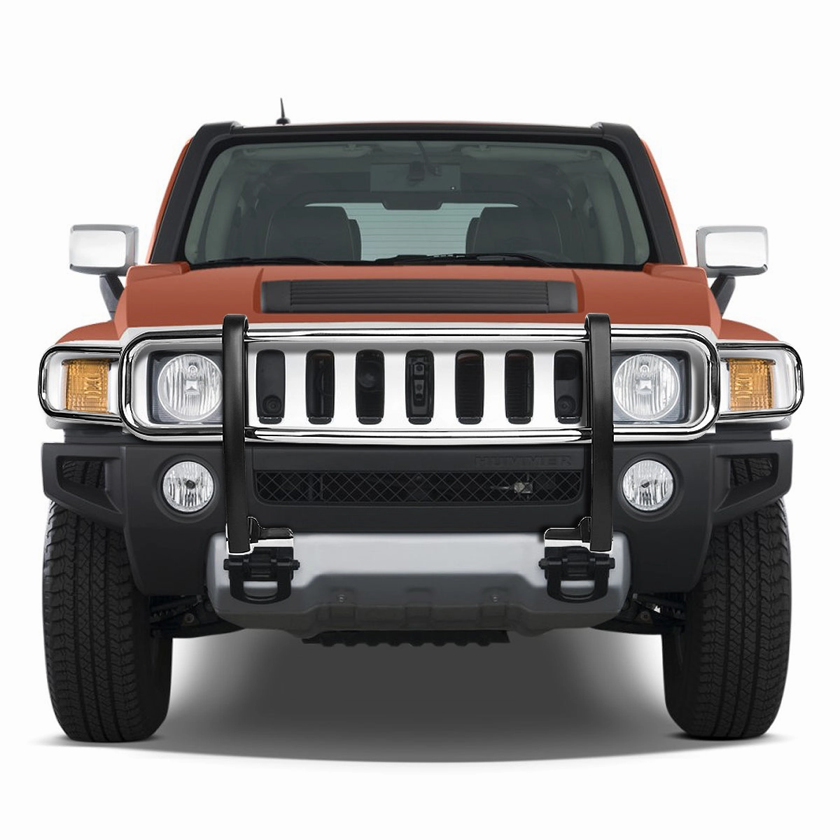 06-10 Hummer H3 H3T Factory Style Brush Grille Guard - Stainless Steel