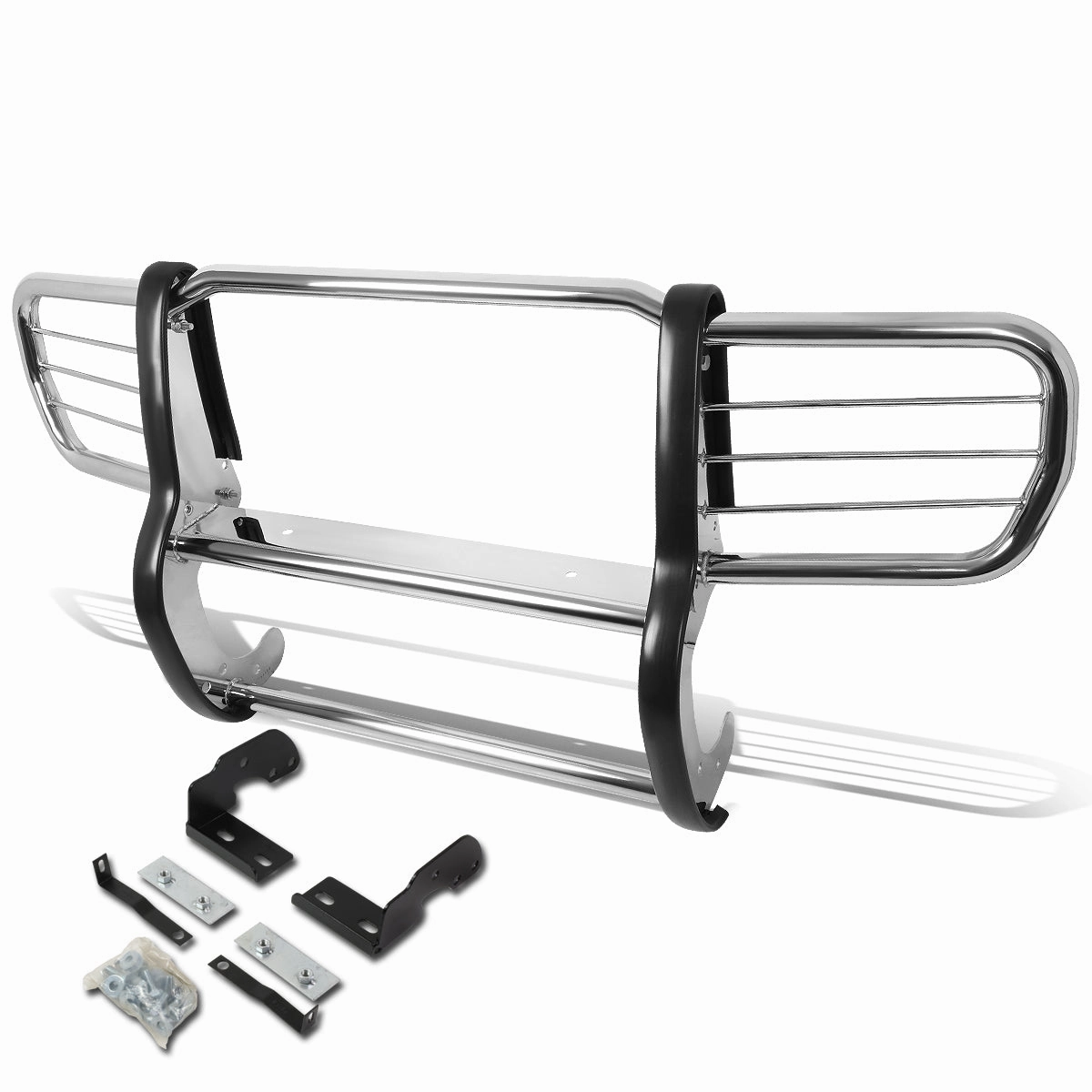 06-10 Jeep Commander Brush Grille Guard - Stainless Steel