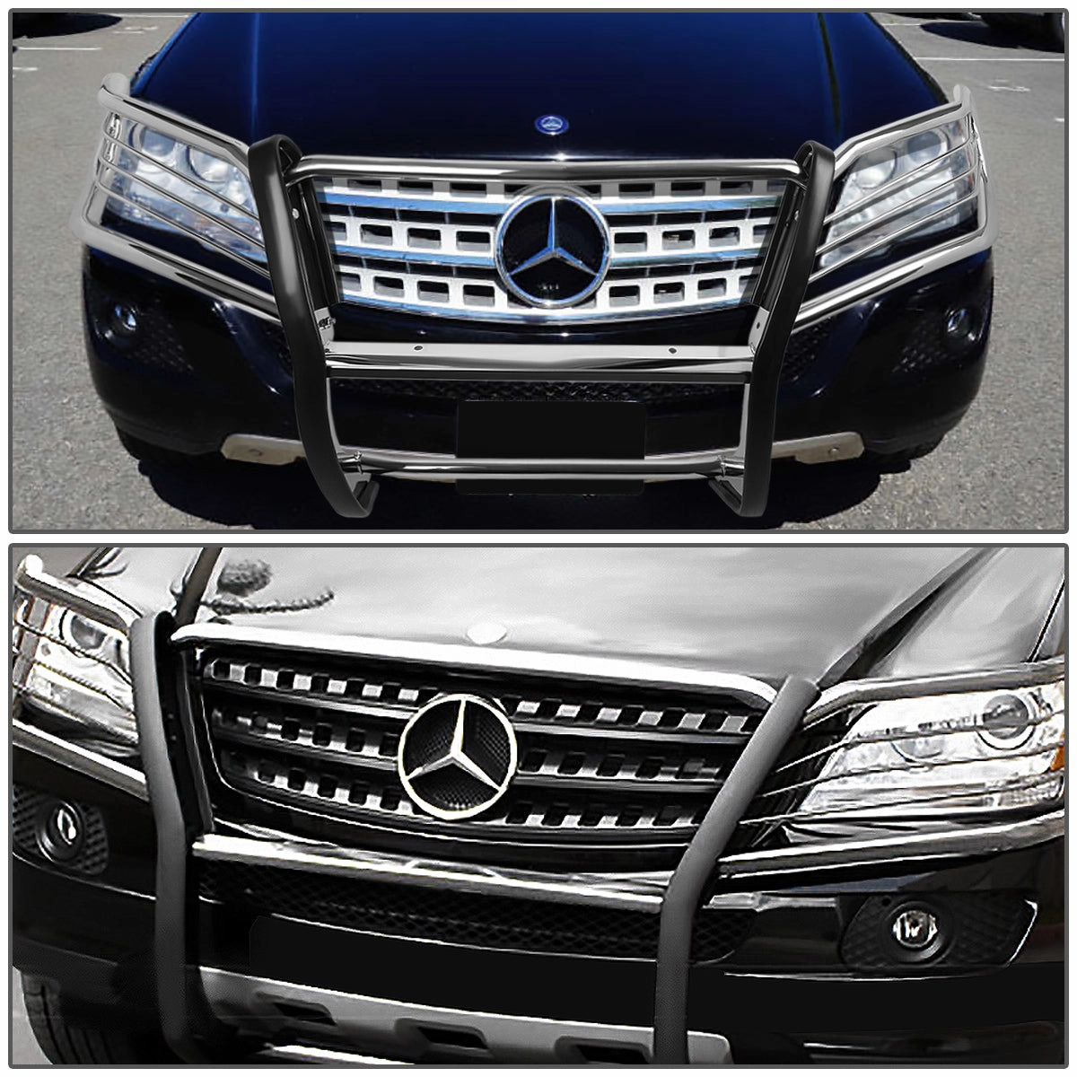 06-11 Mercedes-Benz ML320 ML350 ML450 ML500 ML550 ML63 Brush Grille Guard - Stainless Steel