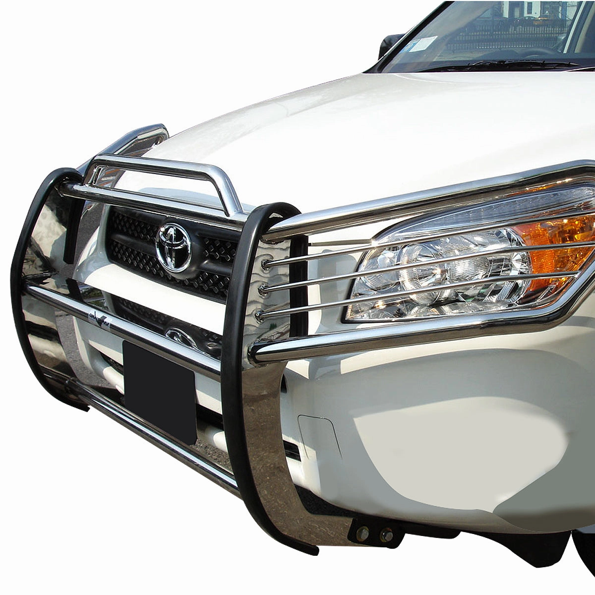 06-12 Toyota RAV4 Brush Grille Guard - Stainless Steel