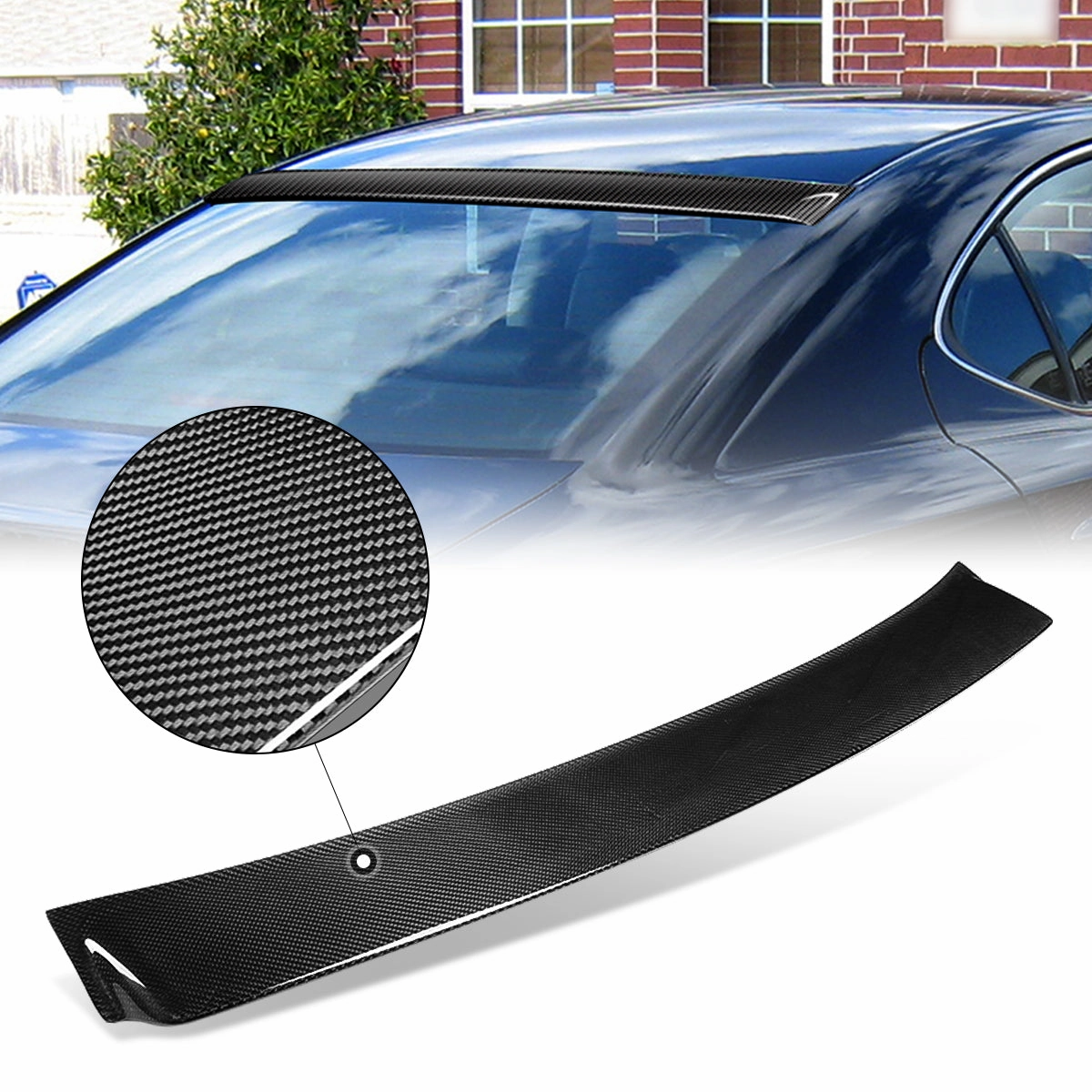06-13 Lexus IS250 / IS350 / 08-14 IS-F Sedan Rear Window Roof Spoiler - Carbon Fiber