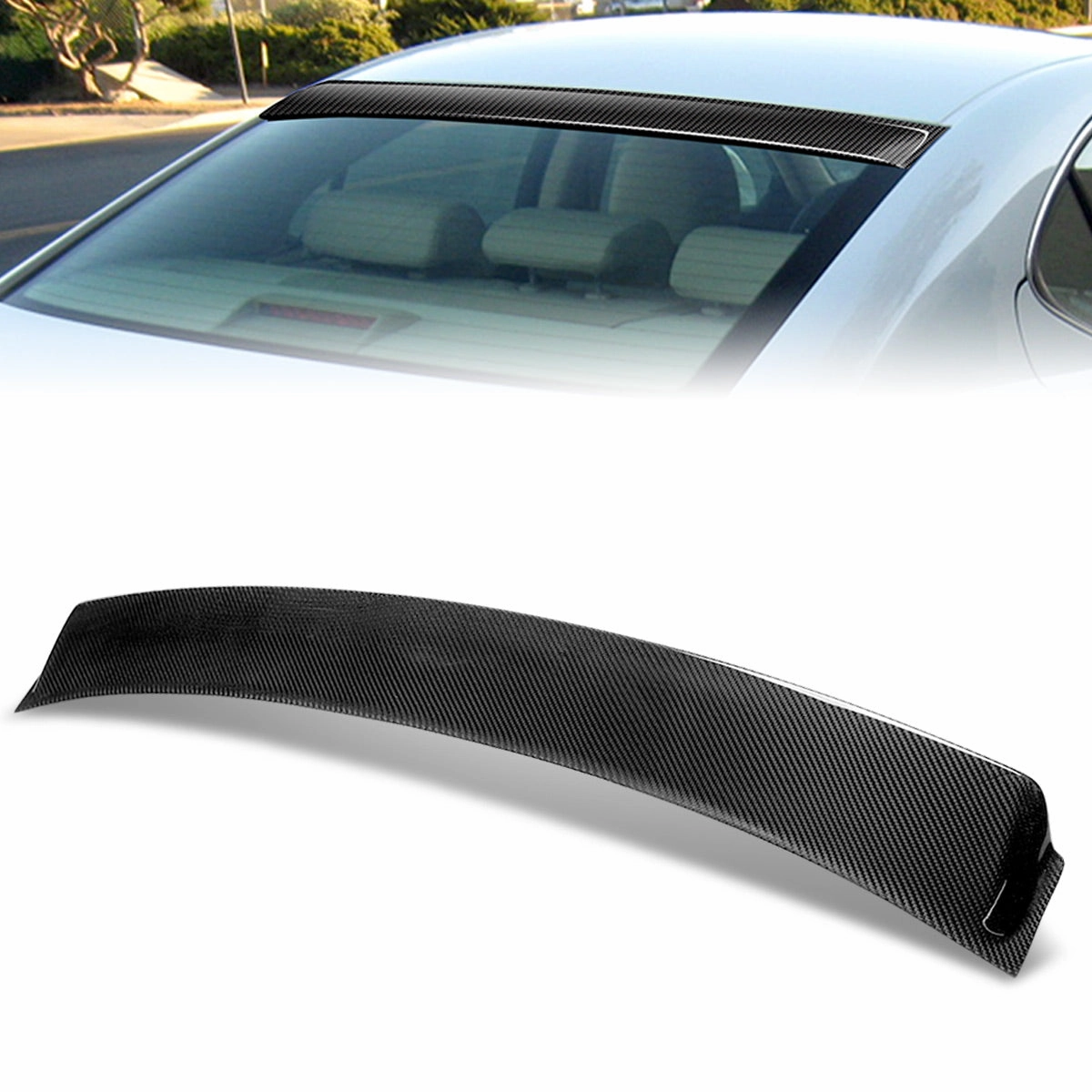 06-13 Lexus IS250 / IS350 / 08-14 IS-F Sedan Rear Window Roof Spoiler - Carbon Fiber