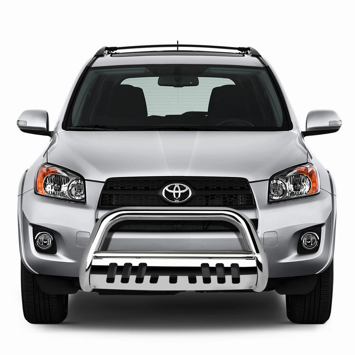 06-16 Toyota RAV4 Bull Bar w/Skid Plate - Stainless Steel