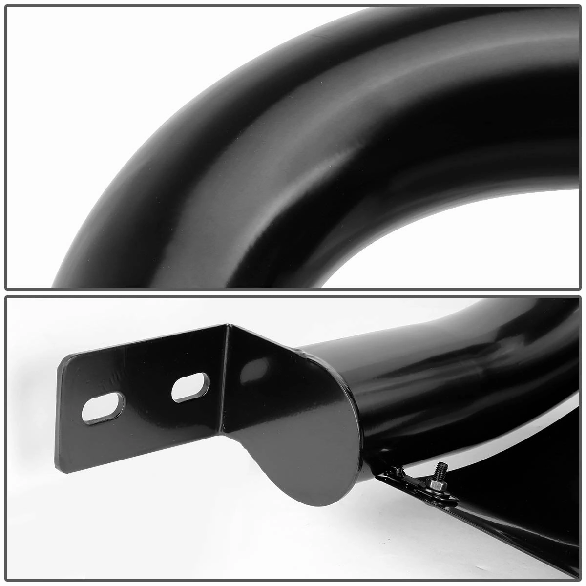 06-16 Toyota RAV4 Bull Bar w/Skid Plate - Stainless Steel - Black