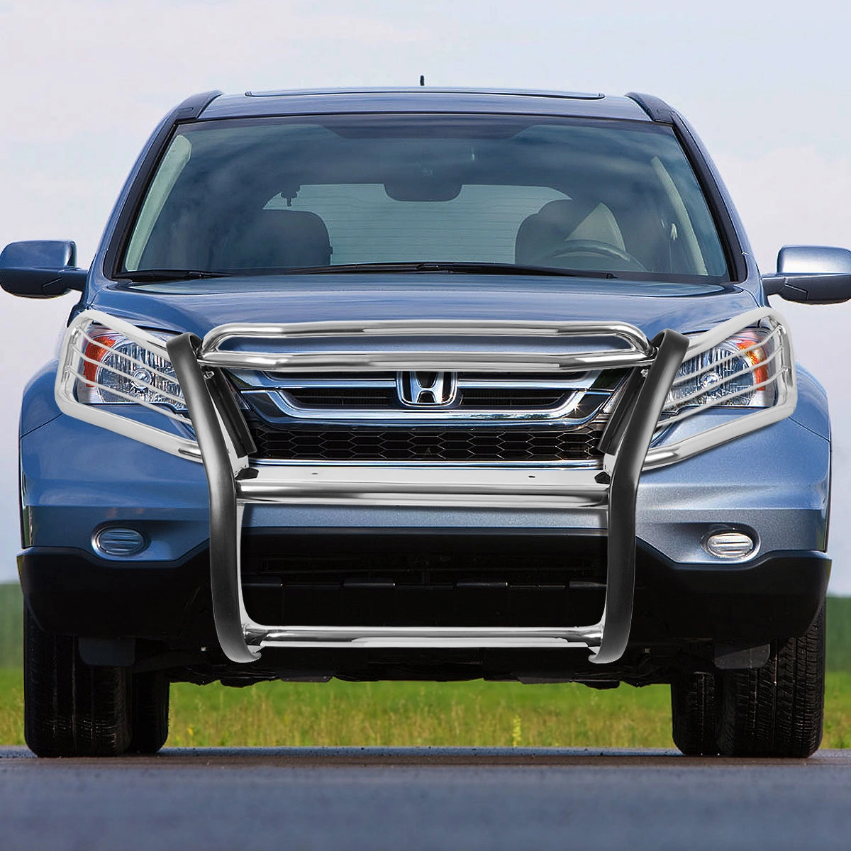 07-11 Honda CR-V Brush Grille Guard - Stainless Steel