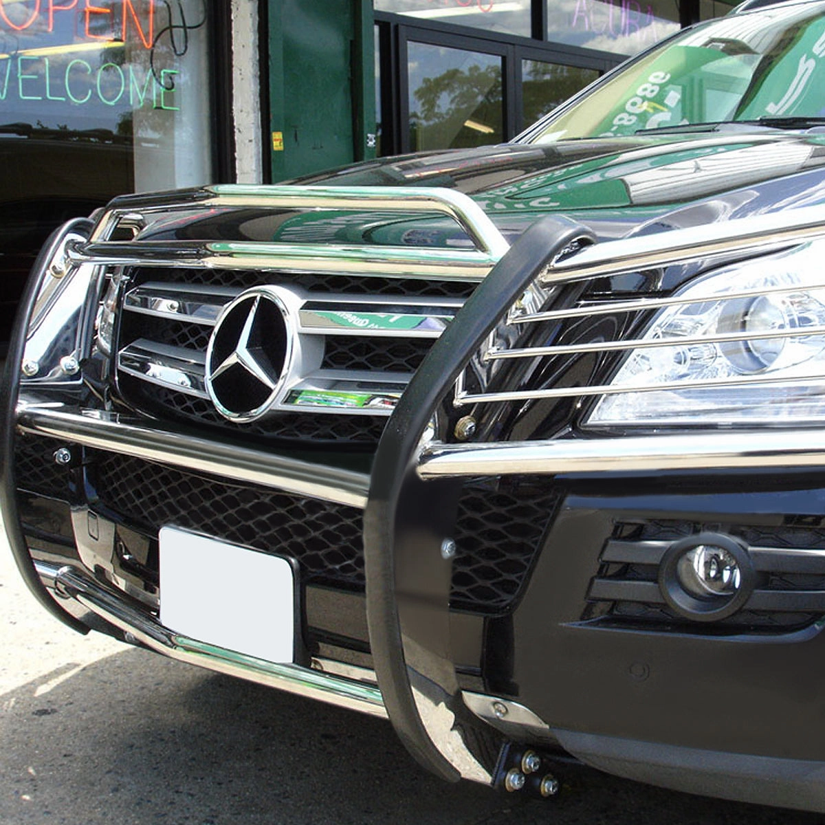 07-12 Mercedes-Benz GL320 GL350 GL450 GL500 GL550 Brush Grille Guard - Stainless Steel