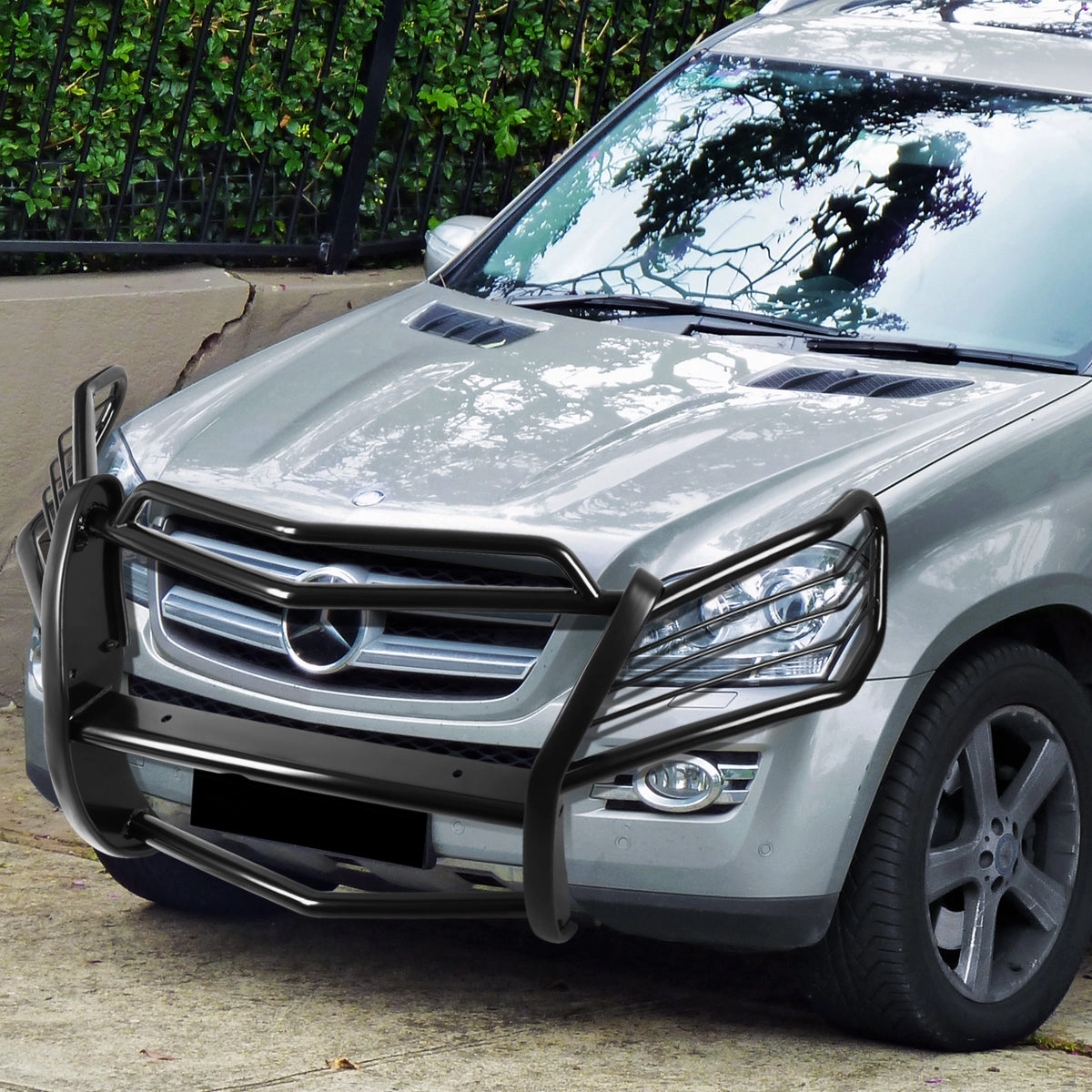07-12 Mercedes-Benz GL320 GL350 GL450 GL500 GL550 Brush Grille Guard - Steel -Black