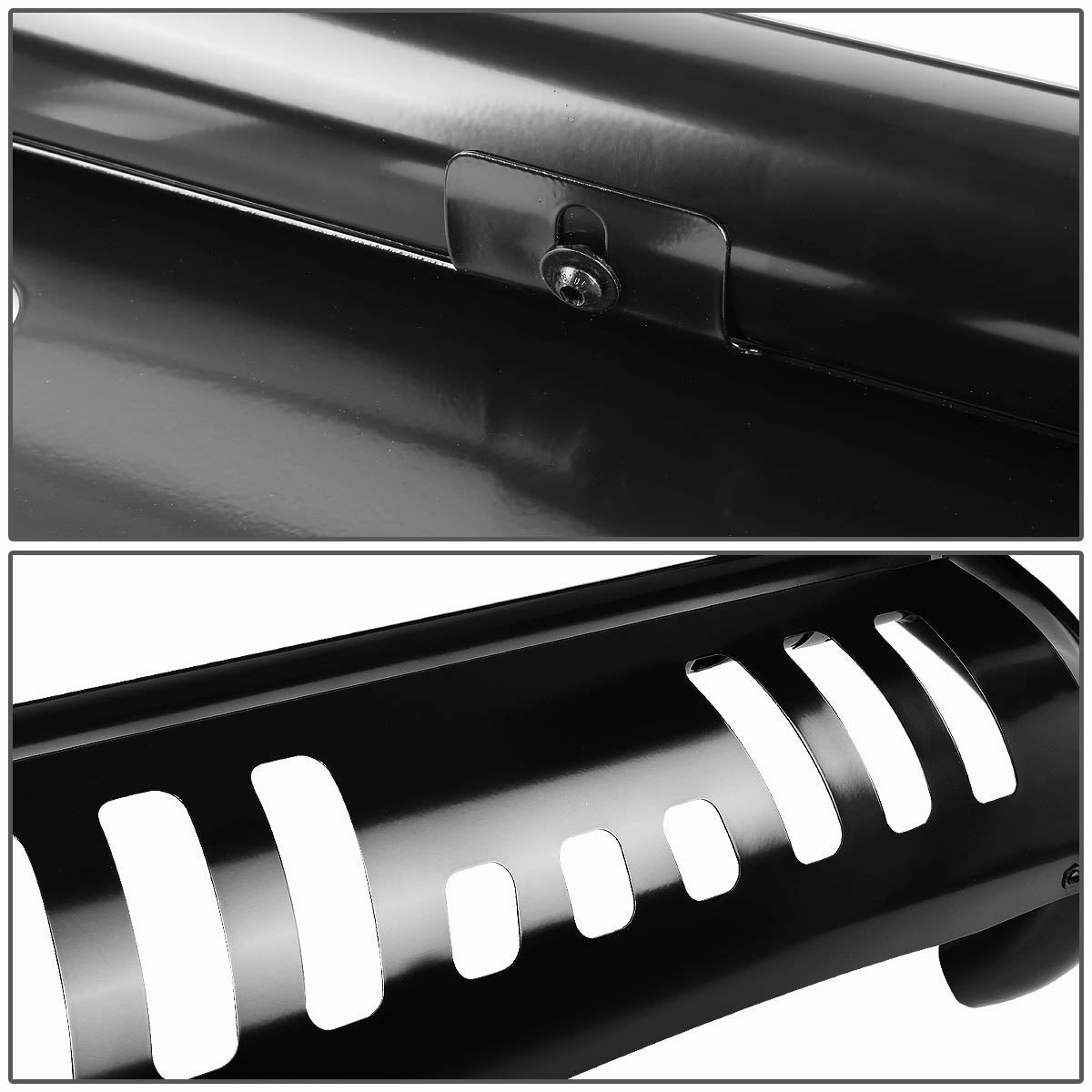 07-13 Chevy Silverado GMC Sierra 1500 Bull Bar w/Skid Plate - Stainless Steel - Black