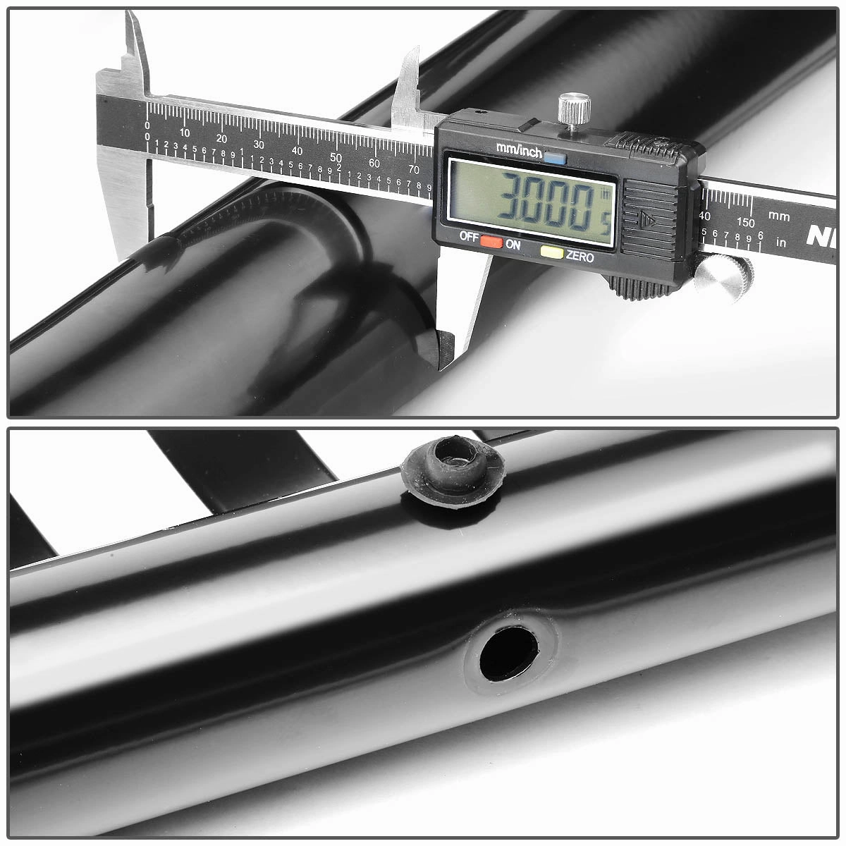 07-13 Chevy Silverado GMC Sierra 1500 Bull Bar w/Skid Plate - Stainless Steel - Black