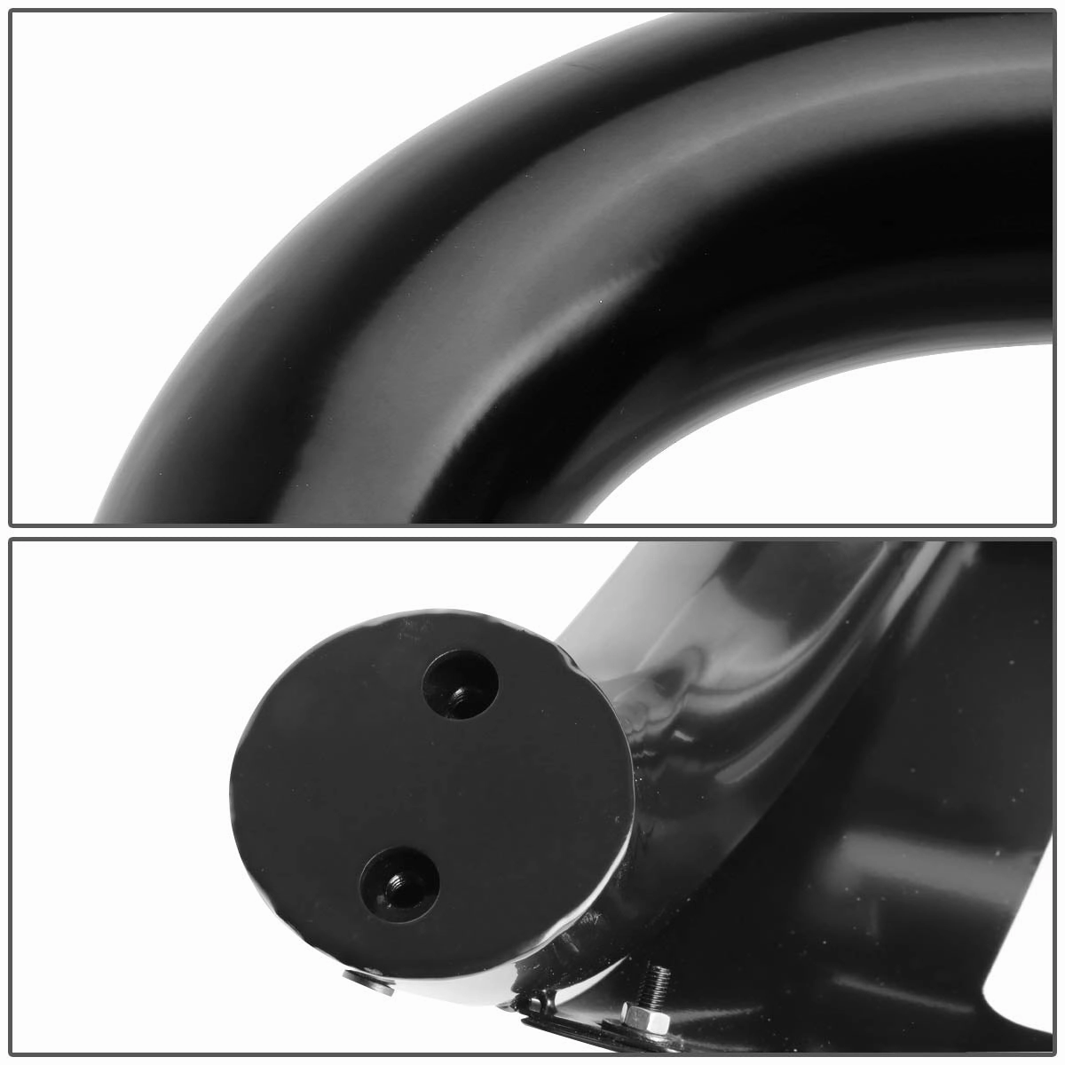 07-13 Chevy Silverado GMC Sierra 1500 Bull Bar w/Skid Plate - Stainless Steel - Black