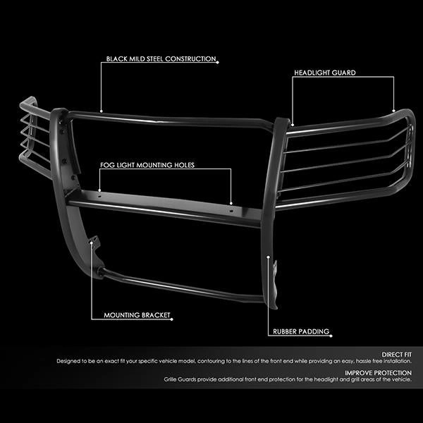 07-13 GMC Sierra 1500 Brush Grille Guard - Steel - Black