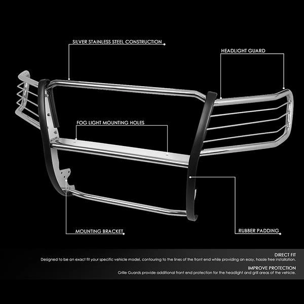 07-14 Chevy Suburban 1500 Avalanche Tahoe Brush Grille Guard - Stainless Steel
