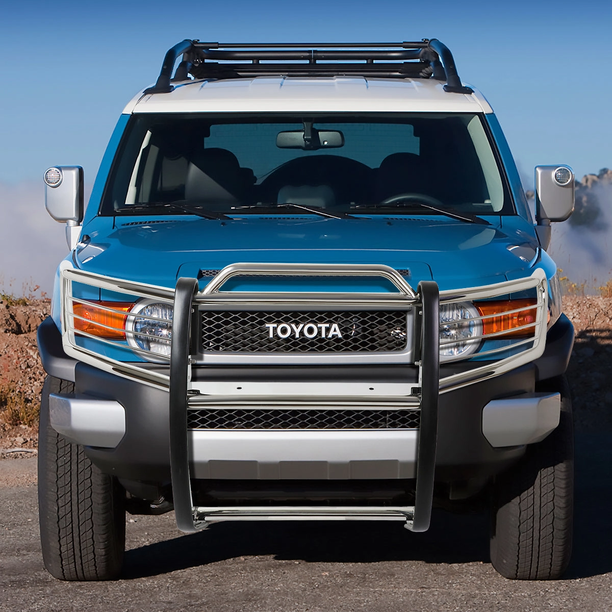 07-14 Toyota FJ Cruiser Brush Grille Guard - Stainless Steel