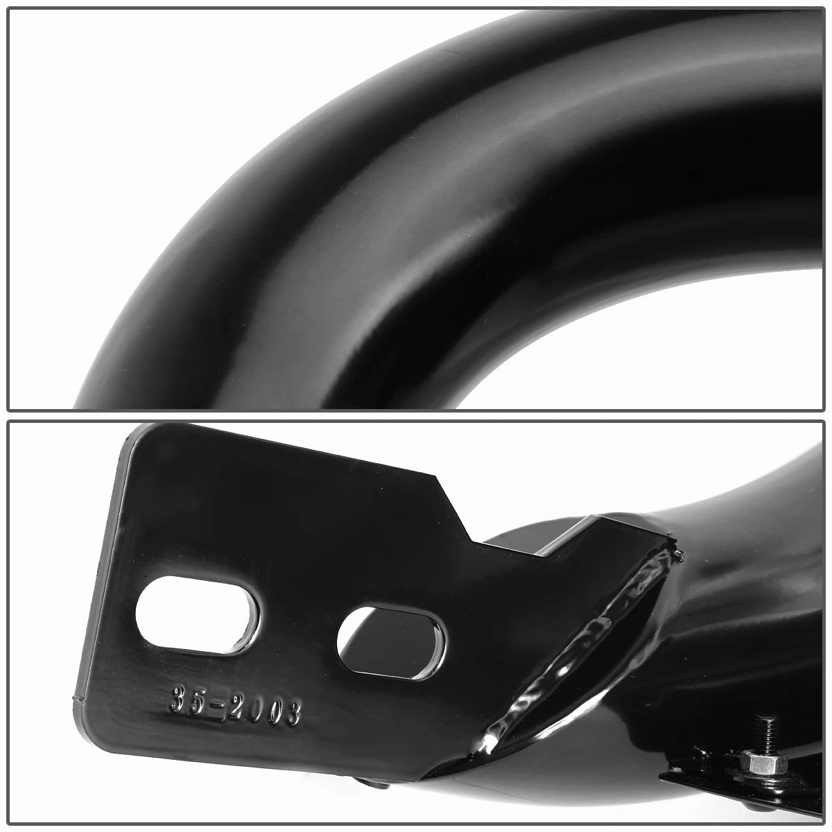 07-14 Toyota FJ Cruiser Bull Bar w/Skid Plate - Stainless Steel - Black