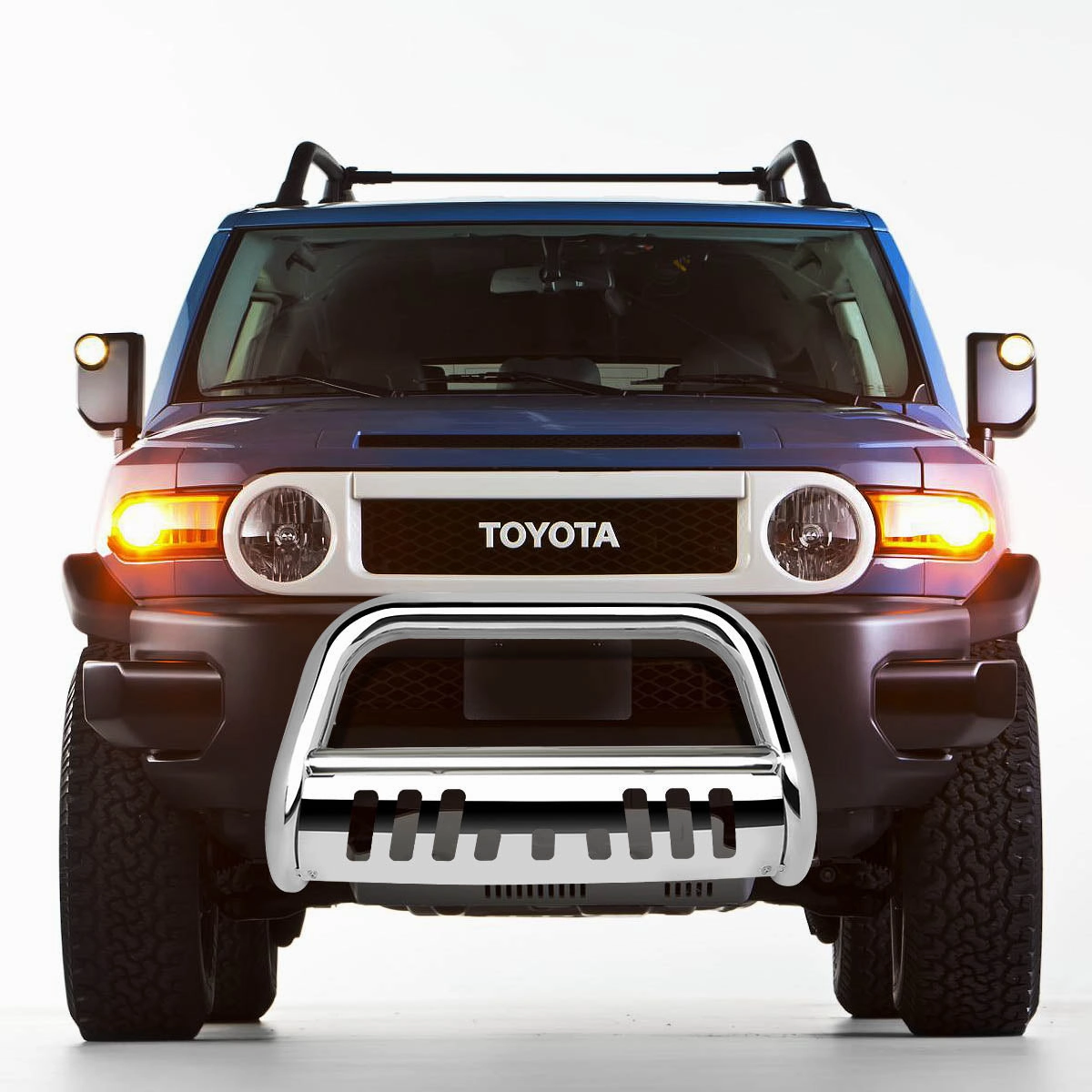 07-14 Toyota FJ Cruiser Bull Bar w/Skid Plate - Stainless Steel