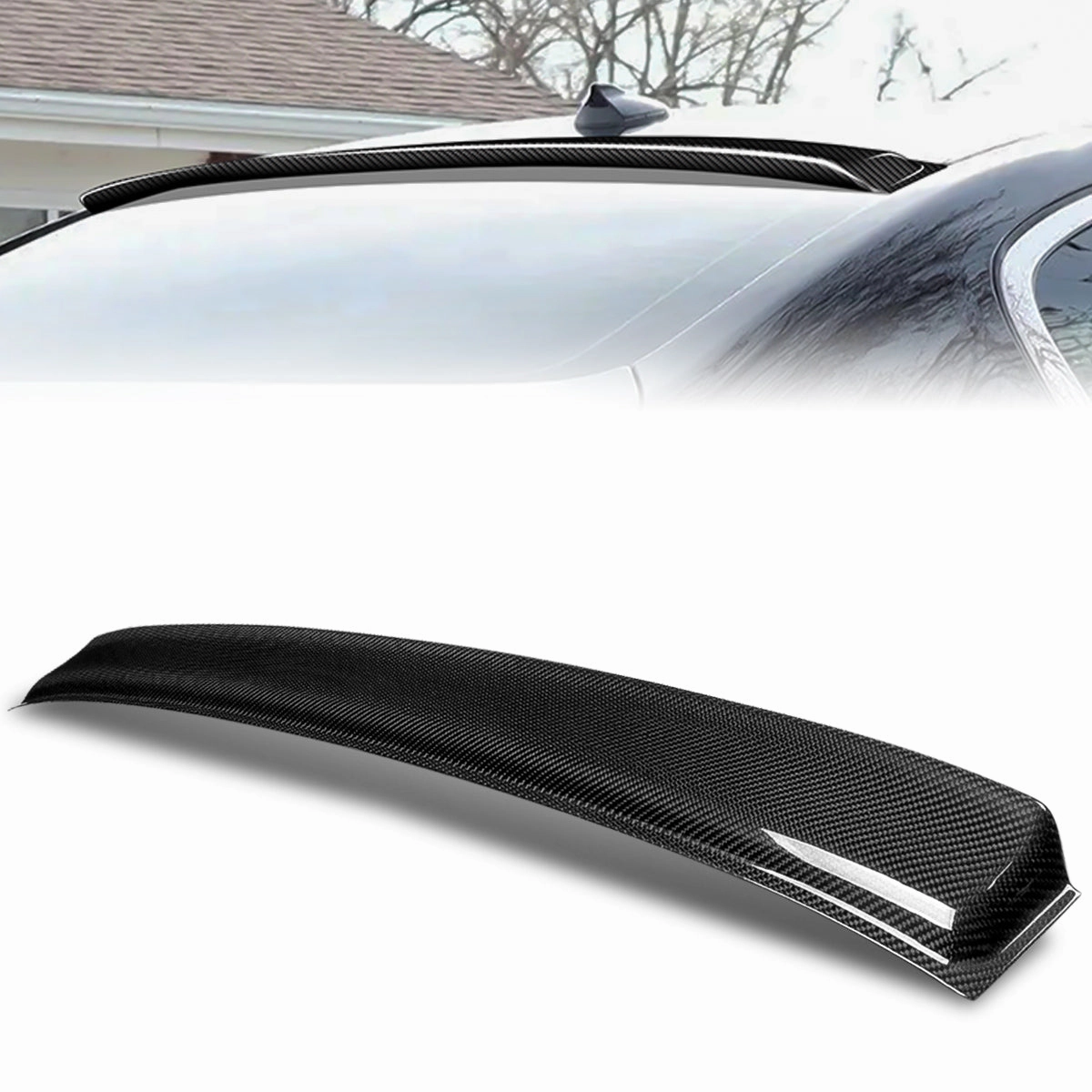 07-15 Infiniti G25 / G35 / G37 / Q40 Sedan Rear Window Roof Spoiler - Carbon Fiber
