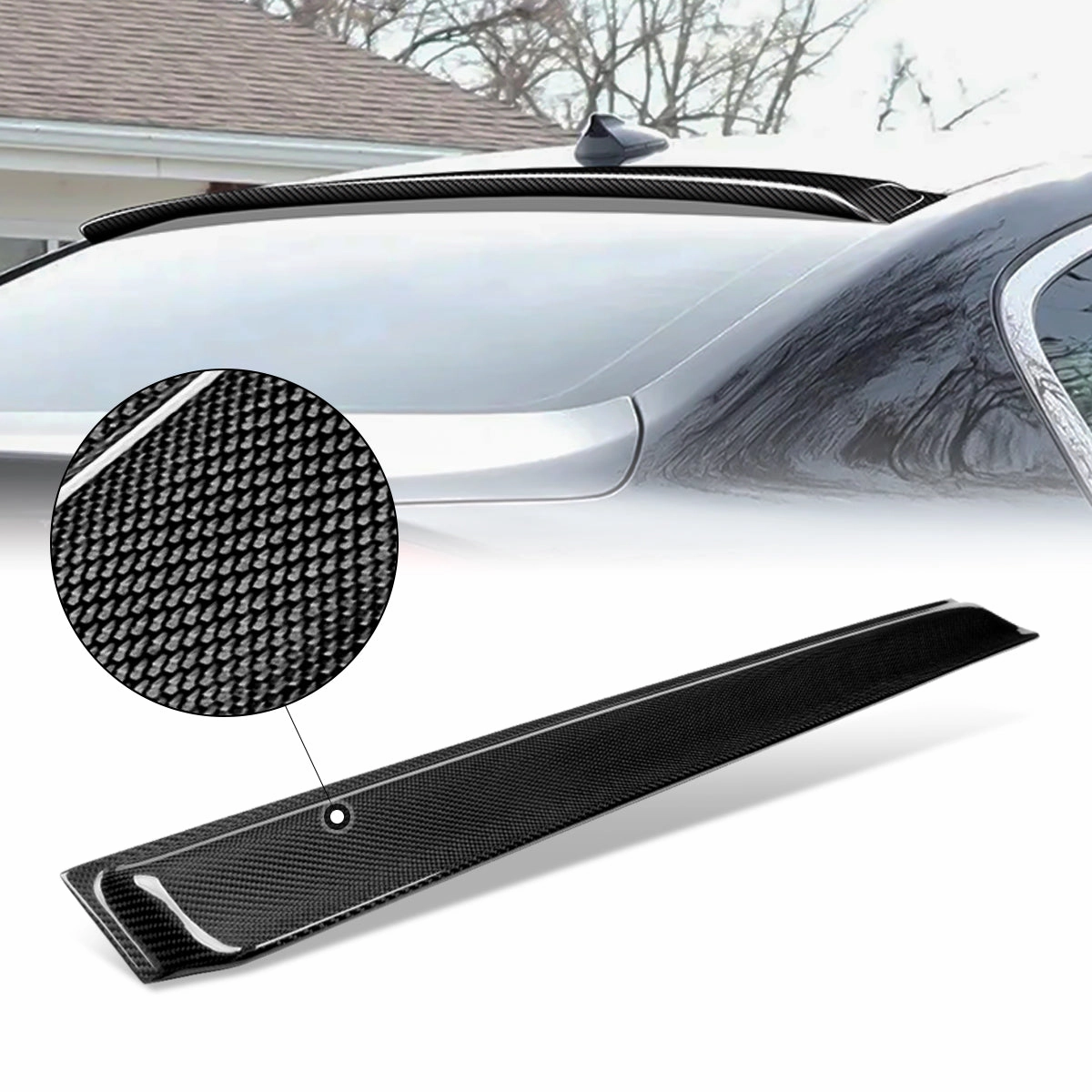 07-15 Infiniti G25 / G35 / G37 / Q40 Sedan Rear Window Roof Spoiler - Carbon Fiber