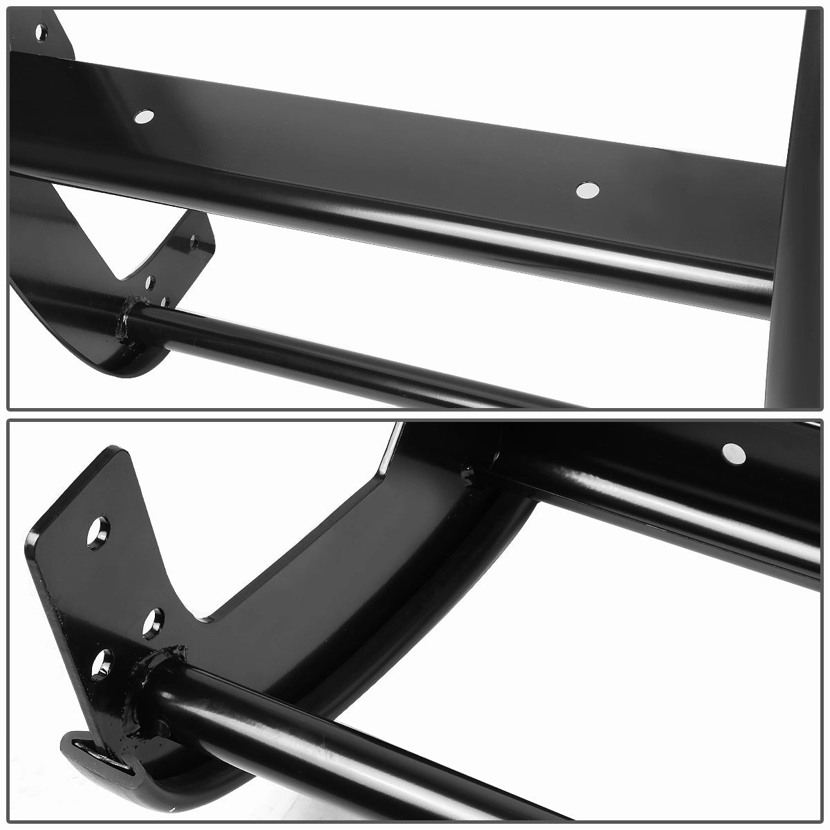 07-17 Jeep Wrangler Brush Grille Guard - Steel - Black