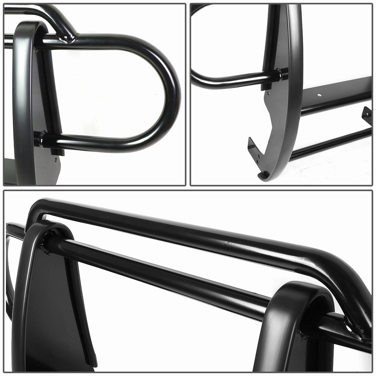 07-17 Jeep Wrangler Brush Grille Guard - Steel - Black