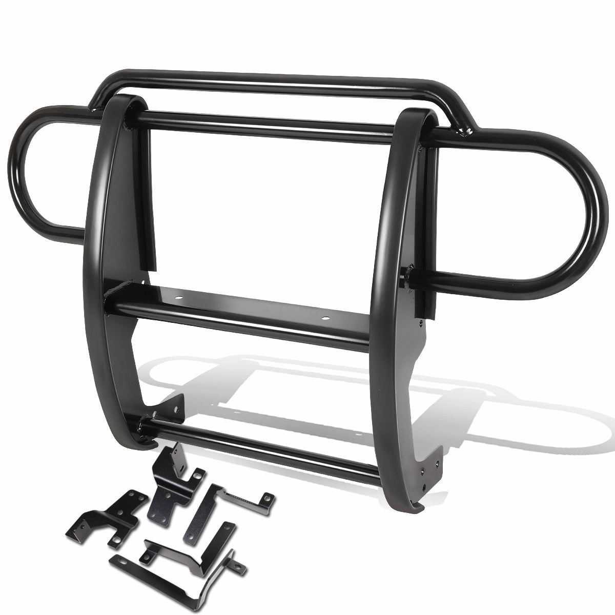 07-17 Jeep Wrangler Brush Grille Guard - Steel - Black