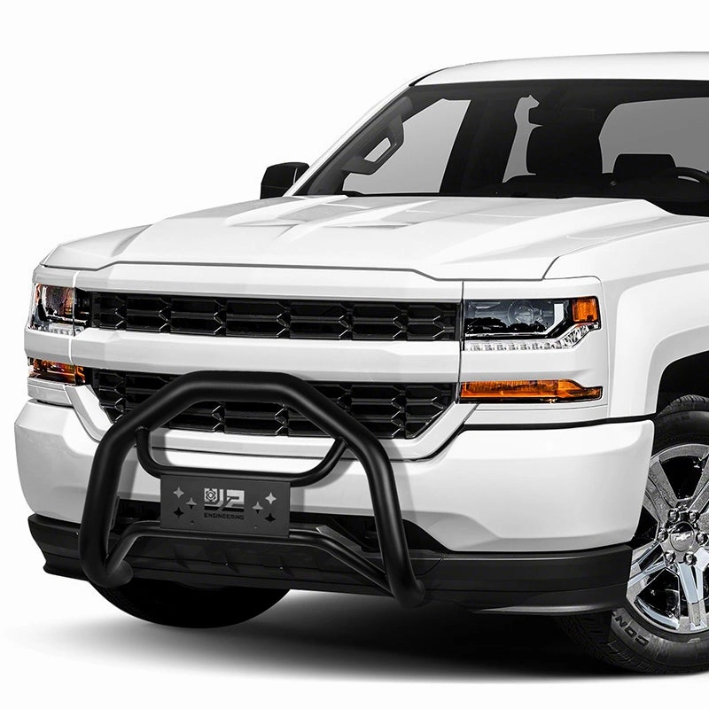 07-18 Chevy Silverado GMC Sierra 1500 Front Bumper Grille Guard - Carbon Steel