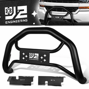 07-18 Chevy Silverado GMC Sierra 1500 Front Bumper Grille Guard - Carbon Steel