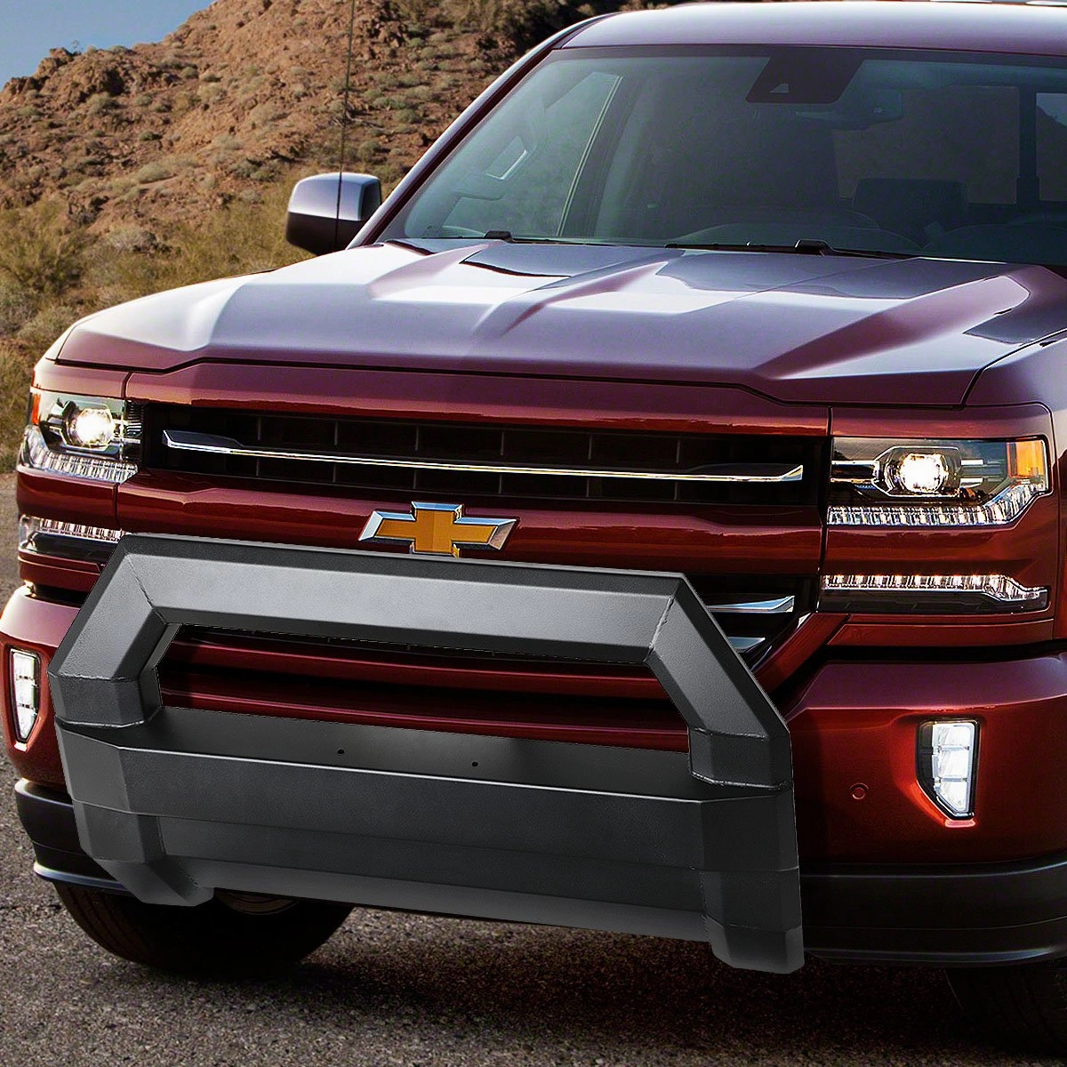 07-18 Chevy Silverado GMC Sierra 1500 Front Bumper Guard License Plate Relocation Kit