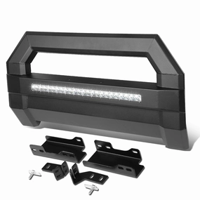 07-18 Chevy Silverado GMC Sierra 1500 LED Bull Bar w/License Plate Relocation Kit