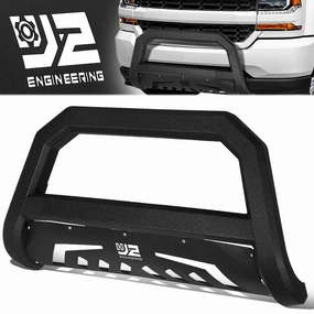 07-18 GMC Sierra Chevy Silverado Yukon XL Front Bumper Grill Guard - Carbon Steel