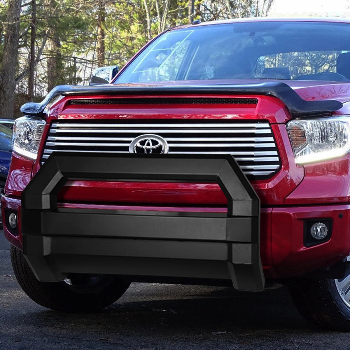 07-18 Toyota Tundra Bull Bar w/License Plate Relocation Kit - Square Tube Style